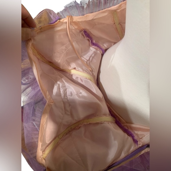 Vintage 50’s pink and purple strapless tulle prom dress w/sweetheart neckline s4 - Picture 12 of 12